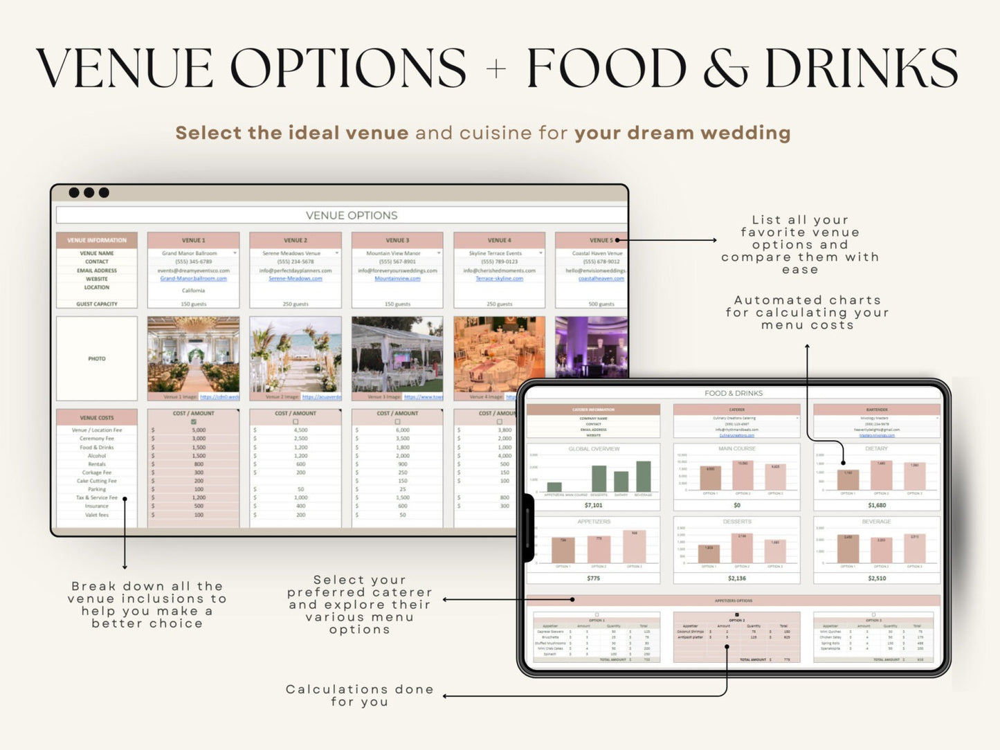 The Ultimate Wedding Planner Spreadsheet Google Sheets & Excel + BONUS