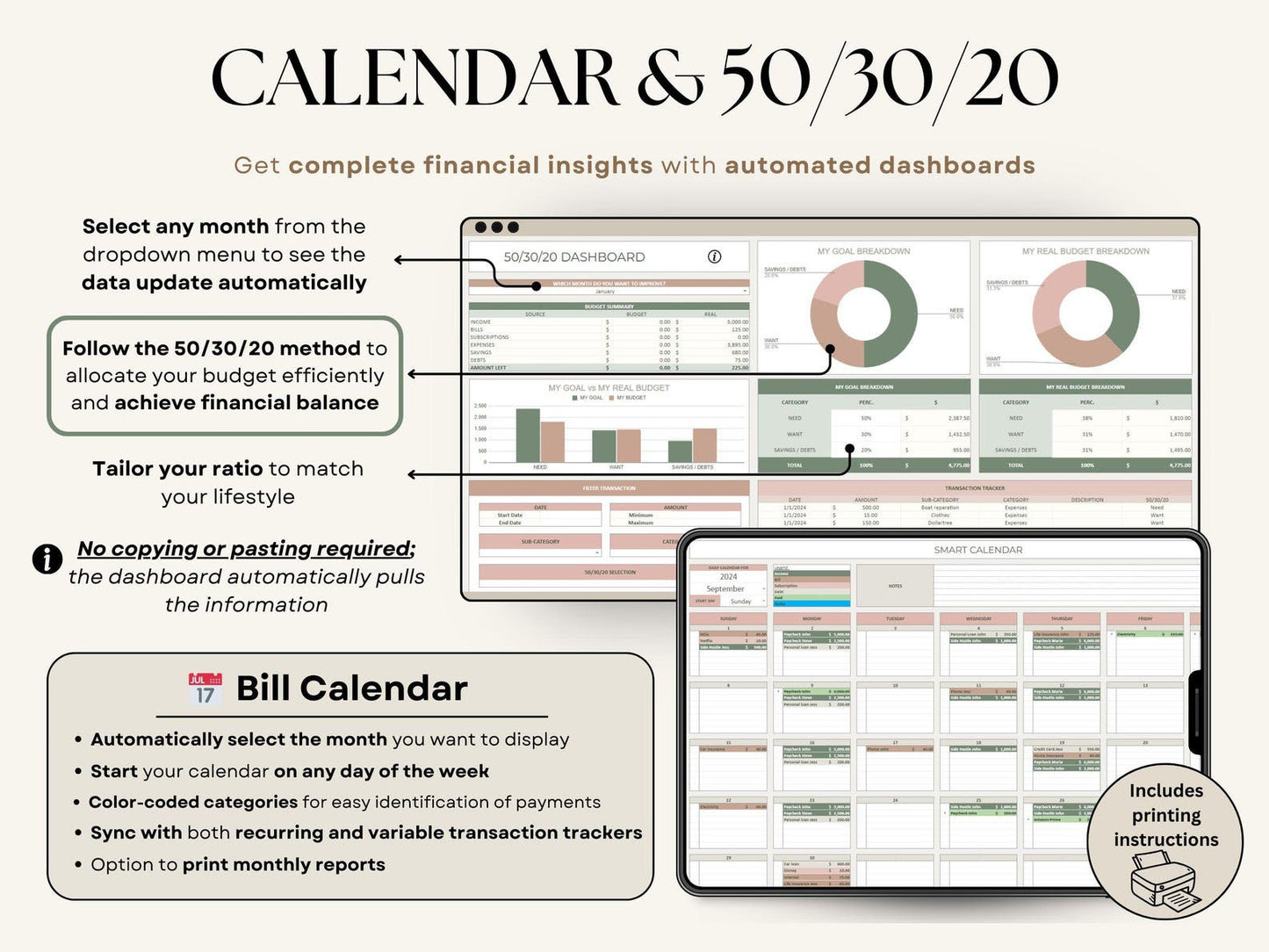 Ultimate Annual Budget Planner Spreadsheet Excel Google Sheets Monthly Budget
