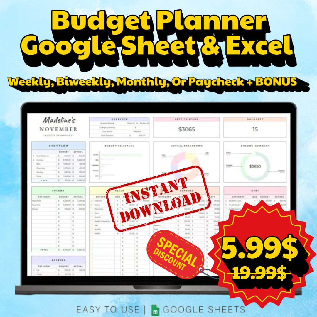 The Ultimate Wedding Planner Spreadsheet Google Sheets & Excel + BONUS