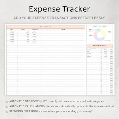 Budget Planner Spreadsheet Google Sheet & Excel Weekly, Biweekly, Monthly, Or Paycheck + BONUS