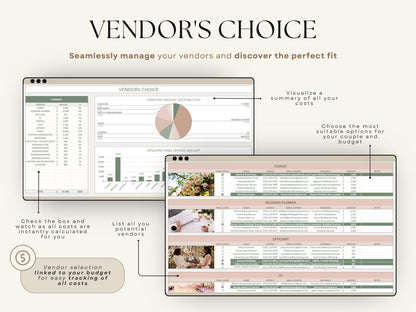 The Ultimate Wedding Planner Spreadsheet Google Sheets & Excel + BONUS