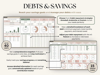 Ultimate Annual Budget Planner Spreadsheet Excel Google Sheets Monthly Budget